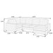 Sectional With RAF Chaise, Armless Loveseat & LAF 1 Arm Chair Home Essentials