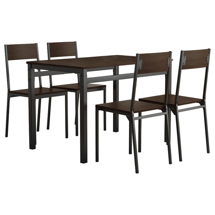 5 Piece Dining Set - Black Furniture Max