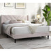 Elegant Bed With Upholstered Headboard, Platform Base Home Essentials