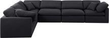 Indulge - Linen 6 Piece Modular Corner Sectional Meridian Furniture