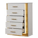 Obsession - 5 Drawer Chest - White Matrix Furniture Group