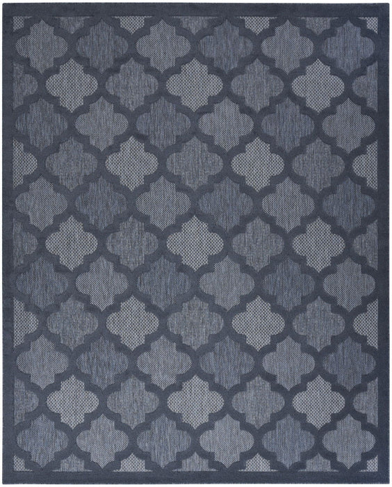 8' X 10' Area Rug Geometric Flatweave - Navy Blue