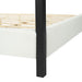 Queen Canopy Bed With Upholstery - White / Black Noble House