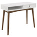 1 Drawer Writing Desk, Compact Size For Home Office - White Furniture Max