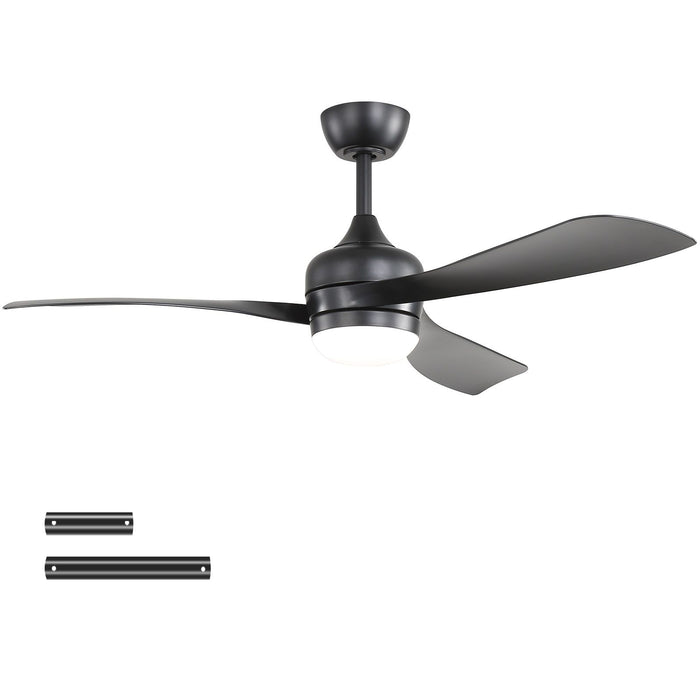 Ceiling Fan With 3 Blades, Remote Control, Reversible DC Motor, Noiseless Operation, 3 Downrods Daily Nest