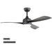 Ceiling Fan With 3 Blades, Remote Control, Reversible DC Motor, Noiseless Operation, 3 Downrods Daily Nest