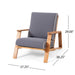 Outdoor Club Chair, Patio Lounge Chair With Removable Cushion Noble House