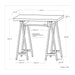 Sawhorse - Handcrafted Solid Desk Simpli-Home