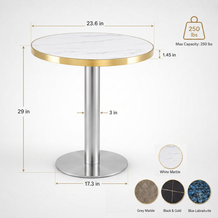 Elegant Modern Round Bistro Table Home Essentials