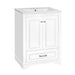 Bathroom Vanity With Ceramic Sink Combo, Modern Freestanding Storage Cabinet With Silver Handles Hearth and Haven