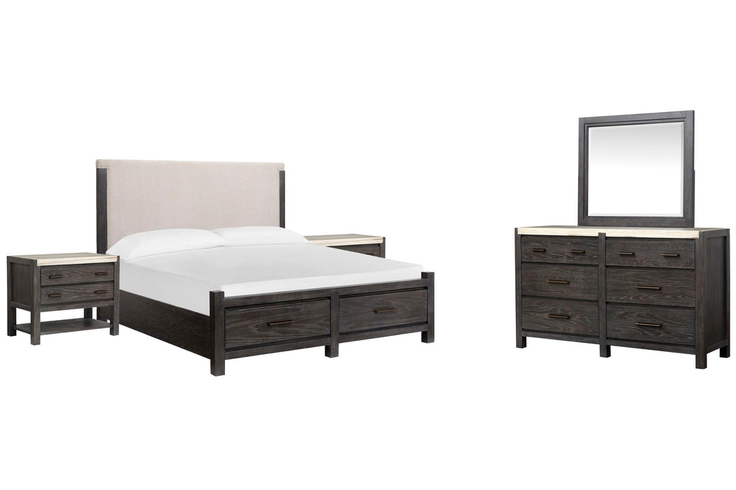 Plum Creek - Upholstered Panel Storage Bedroom Set Magnussen Furniture