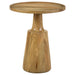 Pedestal Accent Table With Eco Friendly Base And Round Lipped Top - Brown Furniture Max