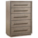 Prescott - 5 Drawer Bedroom Chest With Mitered Trim - Taupe Furniture Max