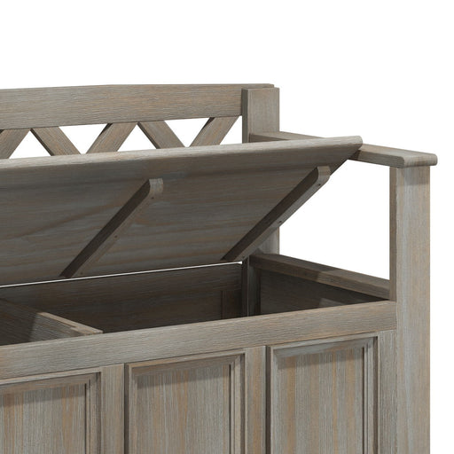 Amherst - Entryway Storage Bench - Light Brown Simpli-Home