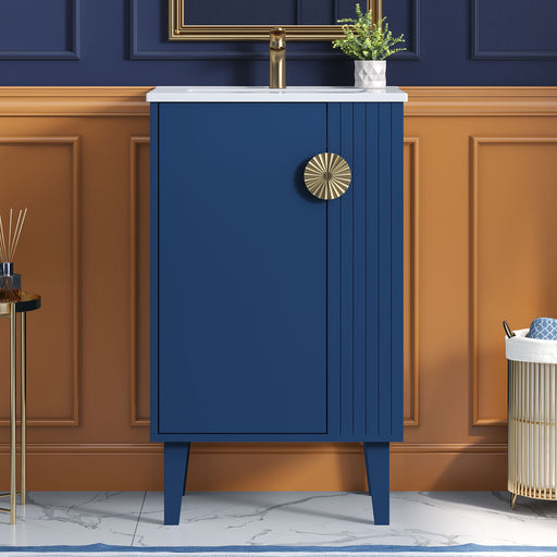 Bathroom Vanity With Sink, Soft-Close Door, Half-Moon Pulls Hearth and Haven