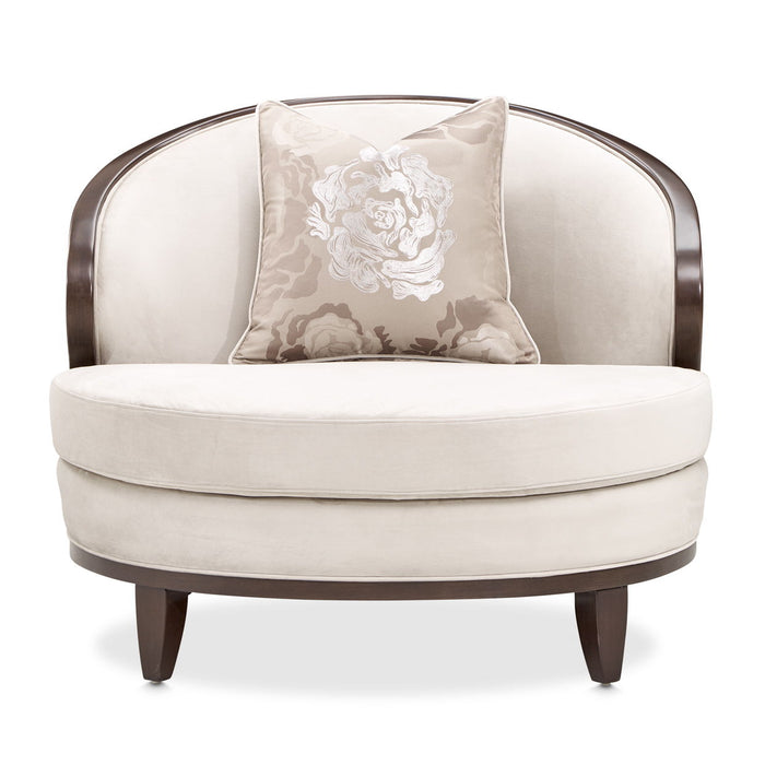 Camellia Field - Velvet Matching Chair - Porcini / Warm Pecan