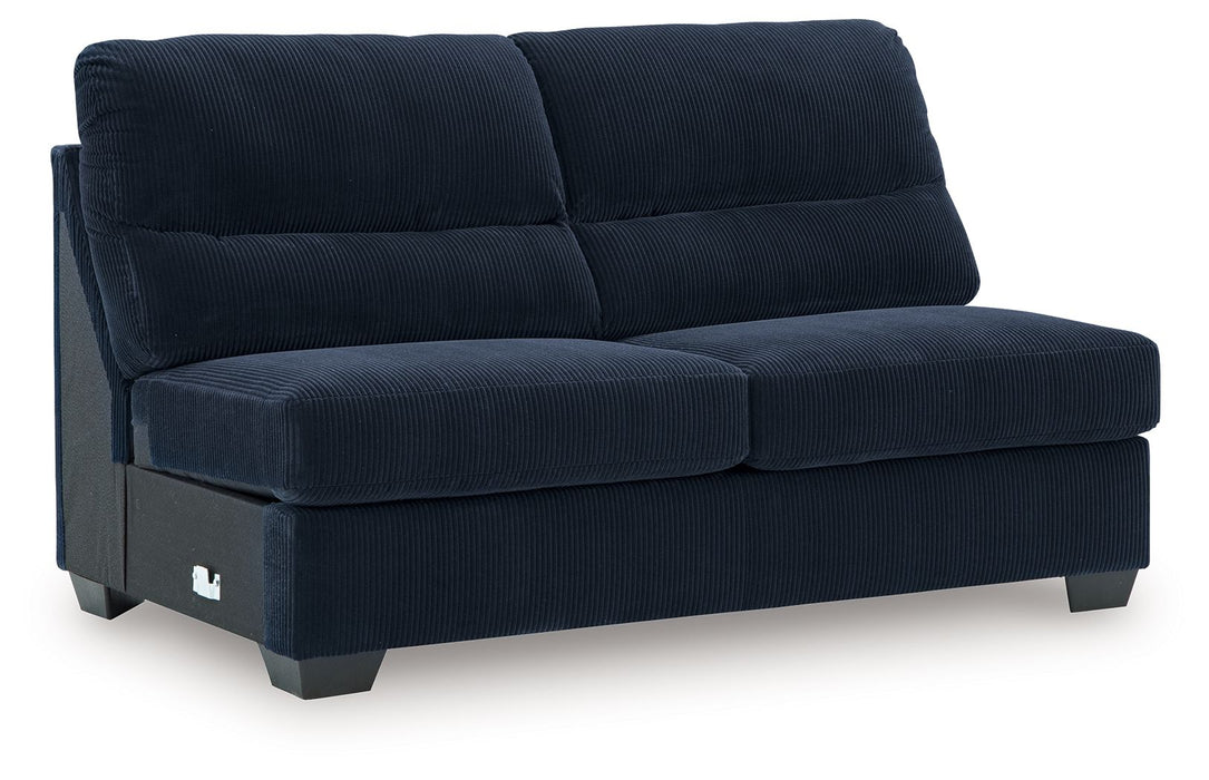SimpleJoy - Armless Loveseat - Navy Signature Design by Ashley®