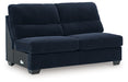 SimpleJoy - Armless Loveseat - Navy Signature Design by Ashley®