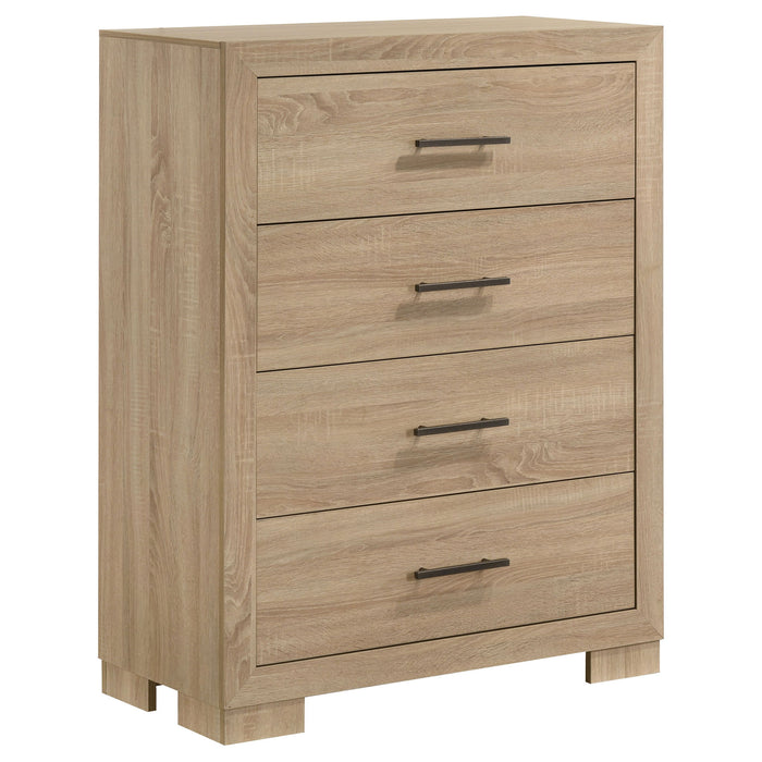 Merritt - 4 Drawer Bedroom Chest - Light Oak Furniture Max