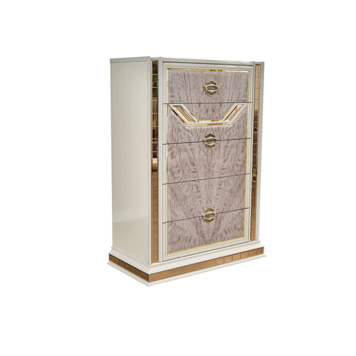 Omari - 5 Drawer Chest - Beige Matrix Furniture Group
