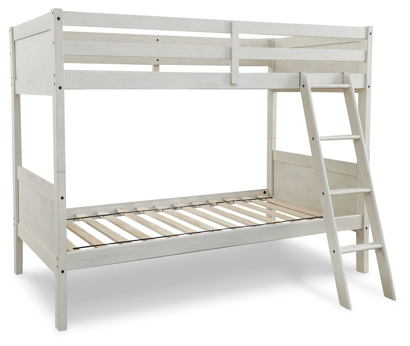 Robbinsdale - Antique White - Twin/twin Bunk Bed W/Ladder