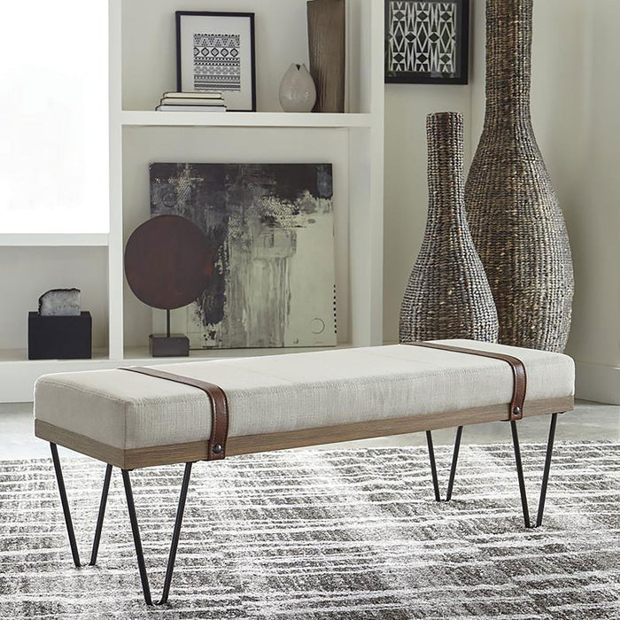 Karis - Upholstered Accent Bench - Beige Furniture Max