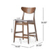 Elegant Counter Height Chair With Cushioned Seat Noble House