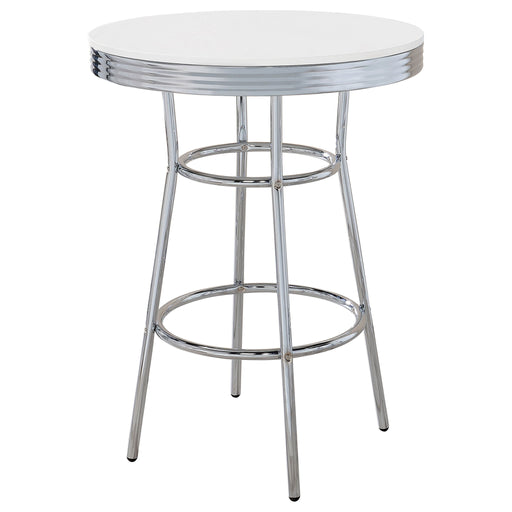 Werner - Round Bar Table - White Furniture Max