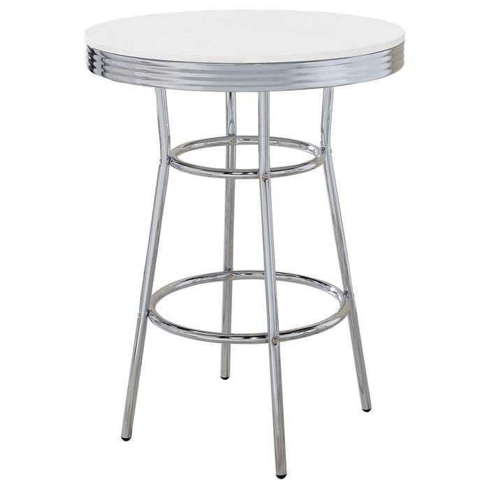 Werner - Round Bar Table - White Furniture Max