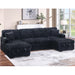 Convertible Sectional Upholstered Sleeper Sofa With Storage Chaise Home Essentials