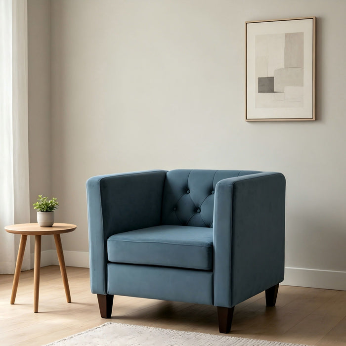 Chesterfield Accent Tufted Square Arm Side Chair US Pride