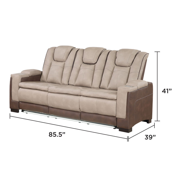 Bruno - Power Reclining Living Room Set With LED Lighting Matrix Furniture Group