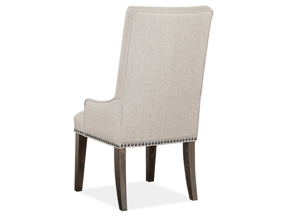 Bellamy - Upholstered Host Chair (Set of 2) - Peppercorn Magnussen Furniture
