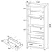 Maureen - 5 Shelf Bookcase With Drawer - Cappuccino Furniture Max