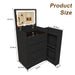 Flip Mirror Vanity Desk With Adjustable LED Lights & Stool For Bedroom Home Essentials