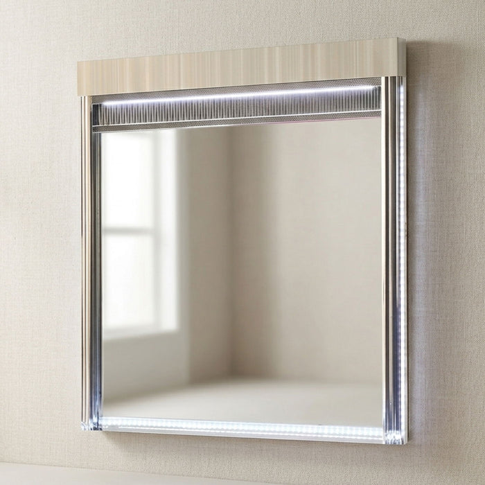 Leonor - Mirror With LED Light Frame - Gray Matrix Furniture Group