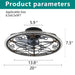 Caged Ceiling Fan With Remote Controlled LED Light - Matte Black Daily Nest