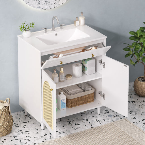 Modern Bathroom Vanity With Sink, Cabinet With Adjustable Shelf Hearth and Haven
