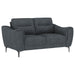 Oberle - Upholstered Sloped Track Arm Loveseat - Charcoal Furniture Max