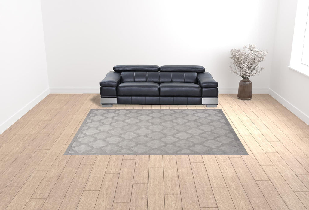 9' X 12' Area Rug Geometric Flatweave - Gray