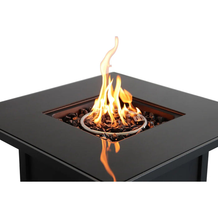 Powdercoated Fire Pit With Top - Black LSI Patio Furniture