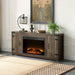 Tobias - Fireplace - Oak / Rustic Acme