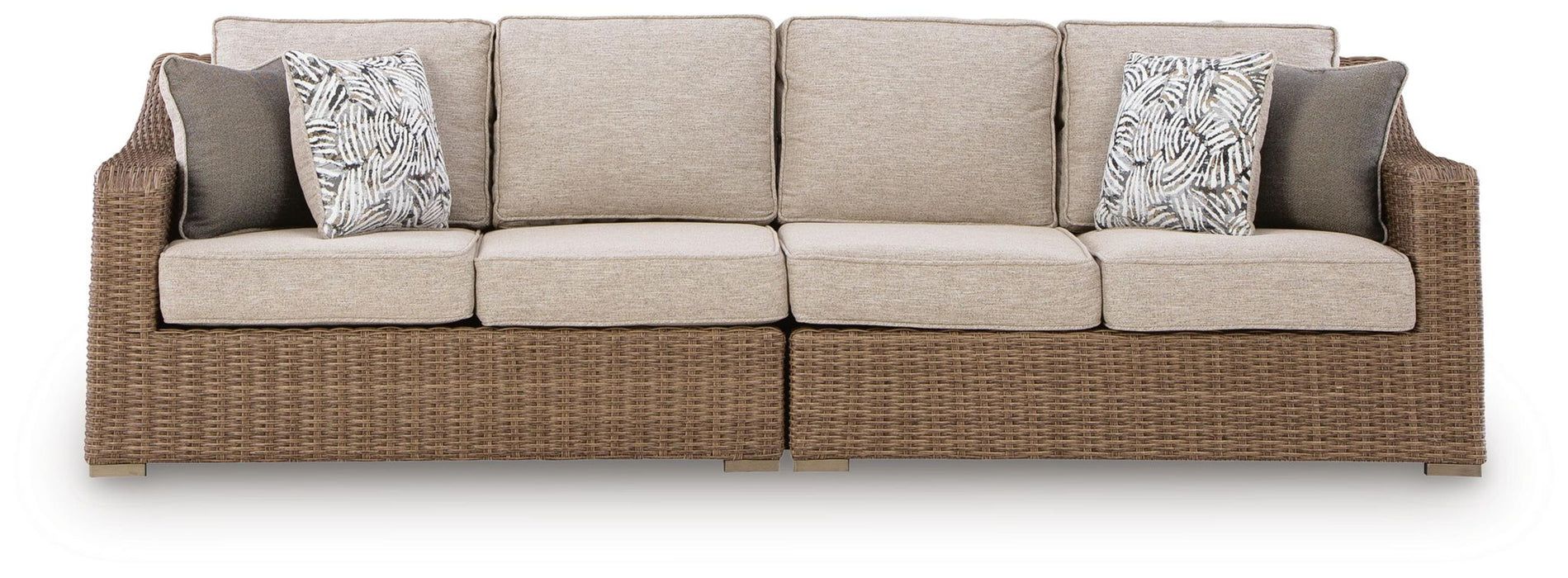 Laguna Heights - RAF/LAF Loveseat With Cushion (Set of 2) - Beige Signature Design by Ashley®
