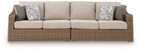 Laguna Heights - RAF/LAF Loveseat With Cushion (Set of 2) - Beige Signature Design by Ashley®
