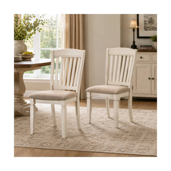 Fedele - Side Chair (Set of 2) - Cream / Tan Acme
