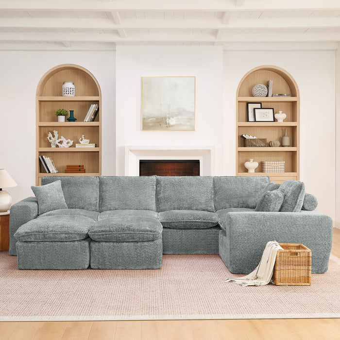 Sectional Sofa With Moveable Ottoman Home Essentials