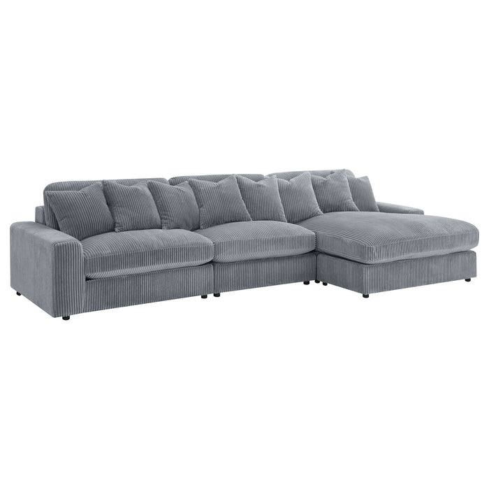Cassidy - Upholstered Sectional Sofa With Reversible Cushions