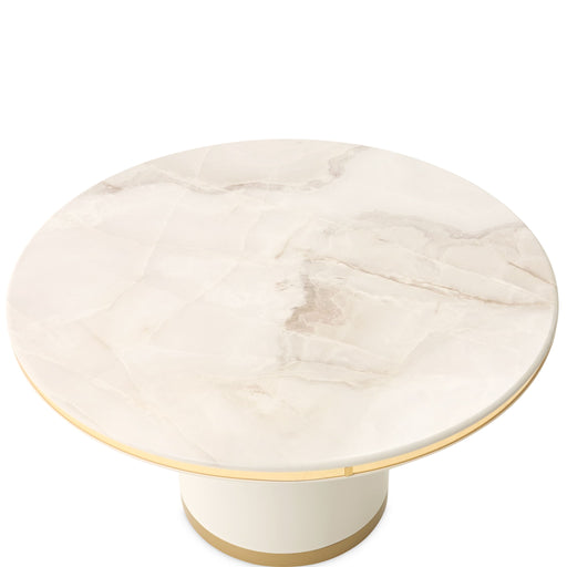 Gineverra - Round Cocktail Table - Ivory Gold Michael Amini