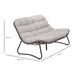 Patio Loveseat Sofa With Extra Thick Tufted Cushion - Brown Home Essentials