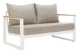 Welt - Outdoor Sofa - Taupe / White Zuo Modern